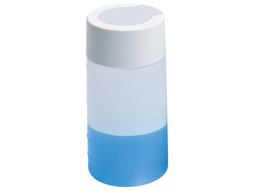 plastic bottle (piezo smart), 300 ml, with grey complete bottle cap 